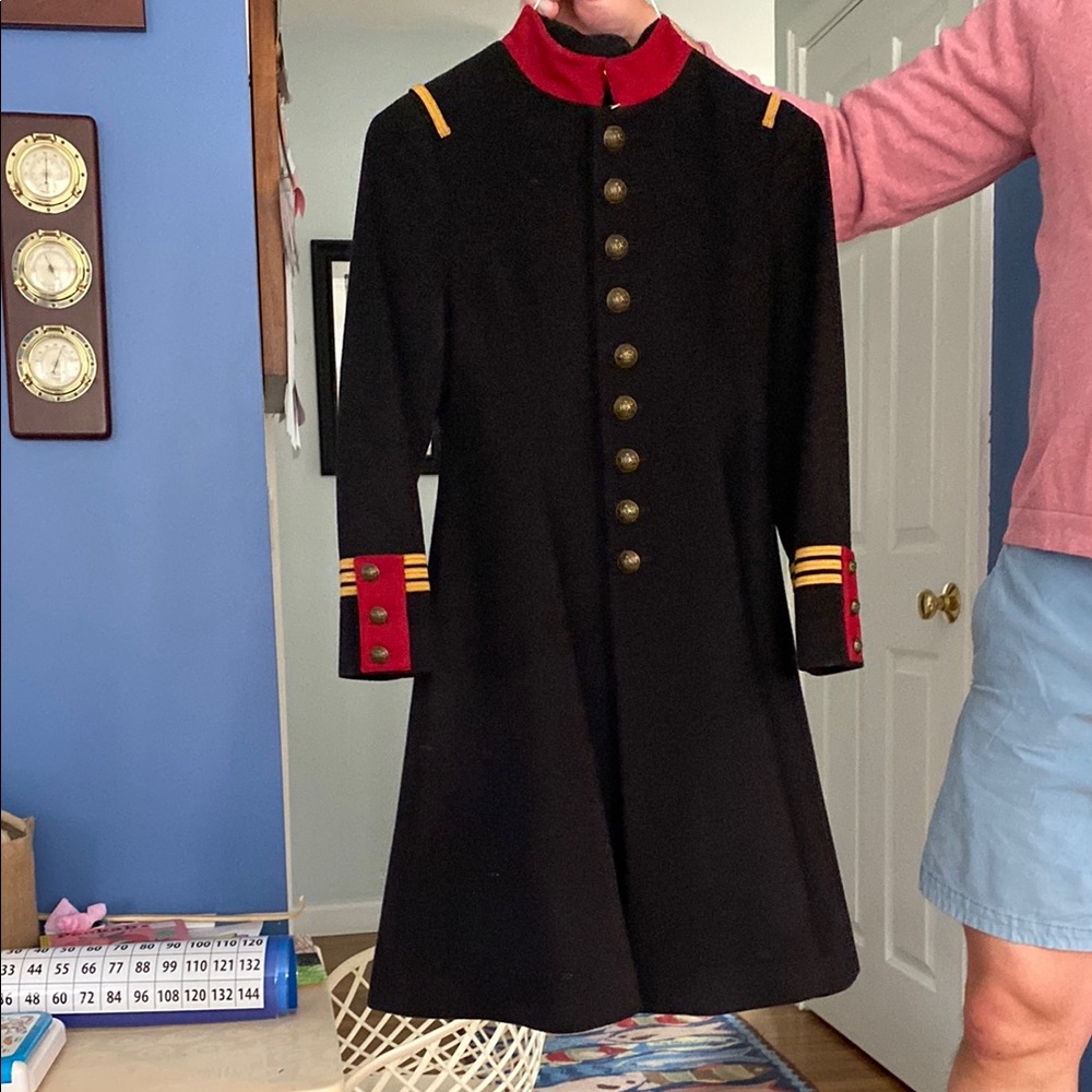 Ralph Lauren Black and Red Military Field Coat